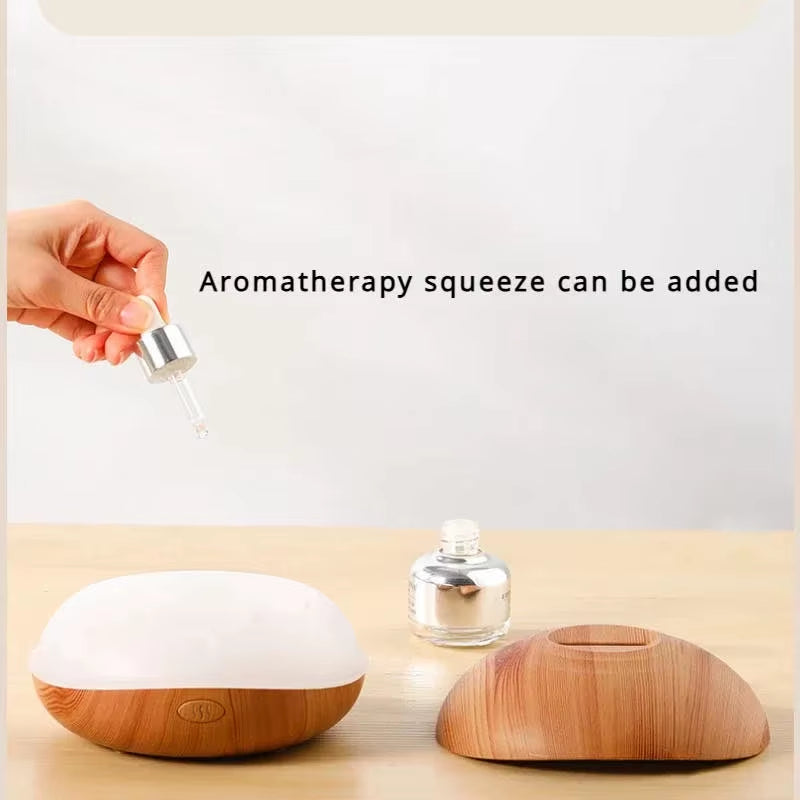 7 Colores Fire Flame Wood Grain Aromatherapy Machine Humidifier Aroma Diffuser Air Ultrasonic Mist Maker Fogger Aroma