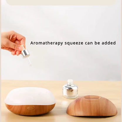 7 Colores Fire Flame Wood Grain Aromatherapy Machine Humidifier Aroma Diffuser Air Ultrasonic Mist Maker Fogger Aroma