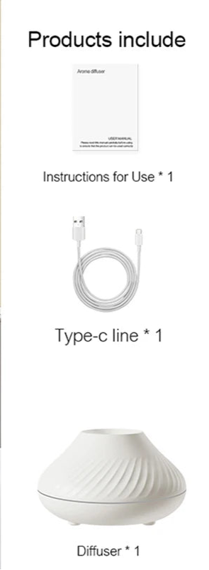 Volcanic Aroma Diffuser Essential Oil Lamp 130Ml USB Portable Air Humidifier with Color Flame Night Light